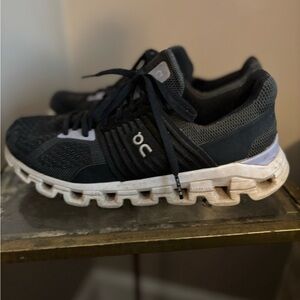 On Running black and White Athletic Shoes